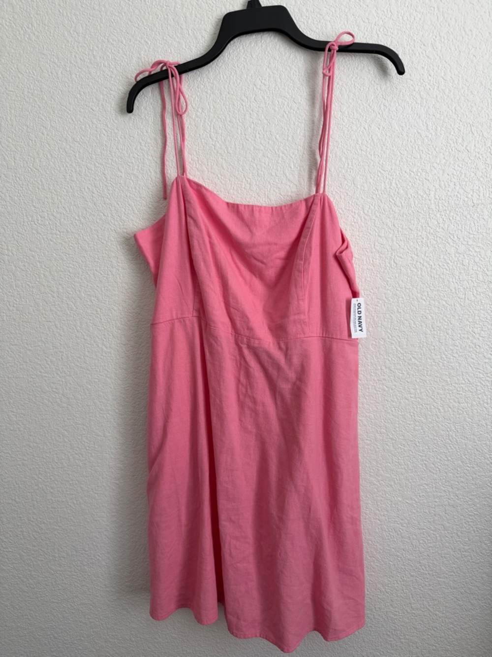 Old Navy Pink Spaghetti Strap Linen Summer Dress XL